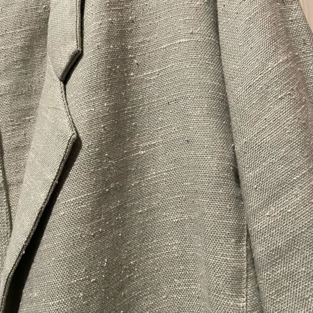Eileen Fisher Light Sage Green Linen-Blend Blazer - Picture 4 of 5